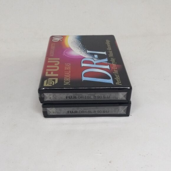 Fuji DR-I Normal Bias 90 Minute Audio Blank Cassette-Lot of 2-Extraslim Case-NEW - Picture 2 of 6